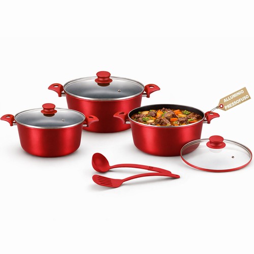 Set casseruole milena rosso - casseruole,